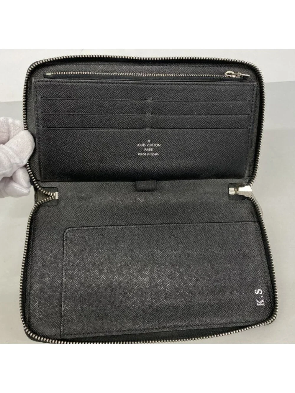 Louis Vuitton Wallet Damier Graphite Zippy Organizer Black Gray